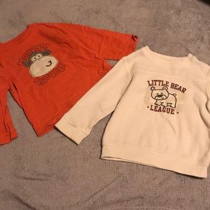 Two size 24 month long sleeve shirts